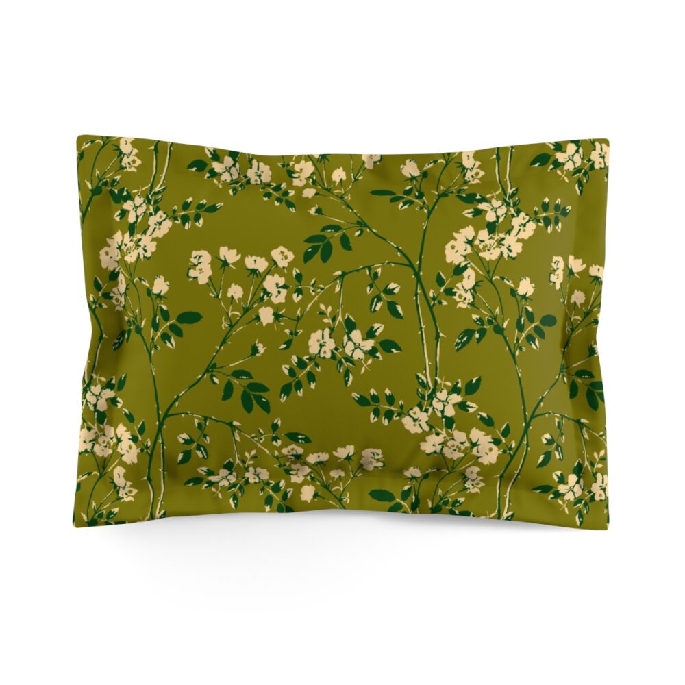 olive green pillow sham