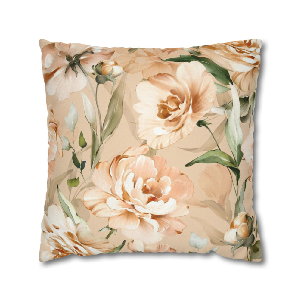 rose flower pillow cover