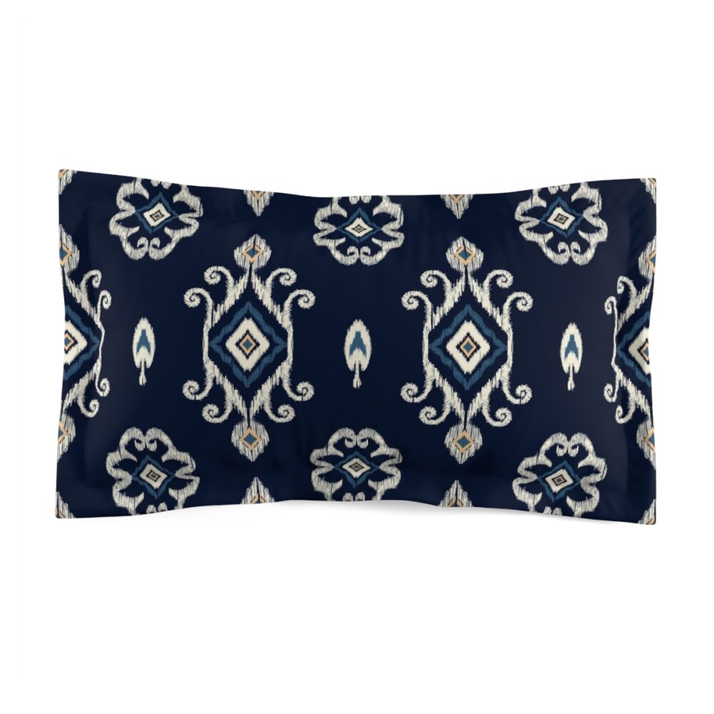 Navy Blue Ikat Pillow Shams