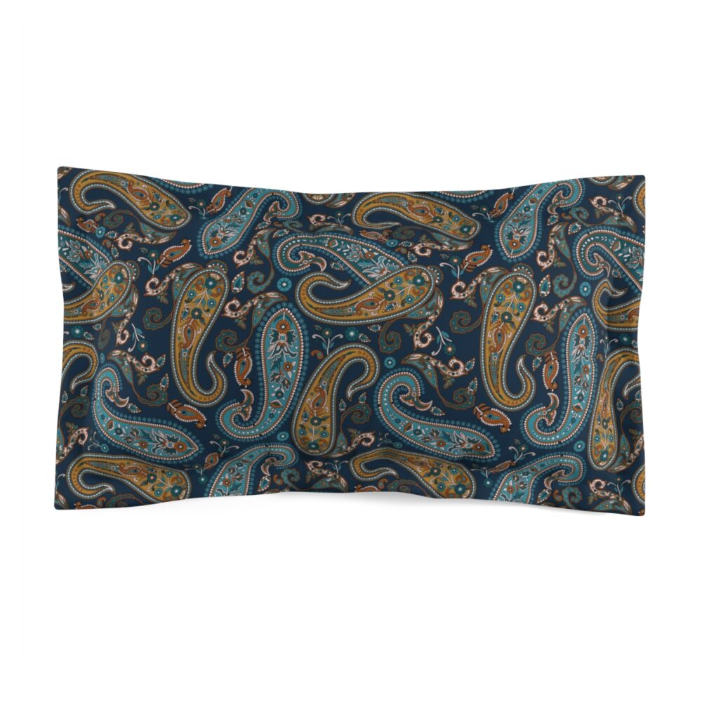 Navy Paisley Pillow Shams