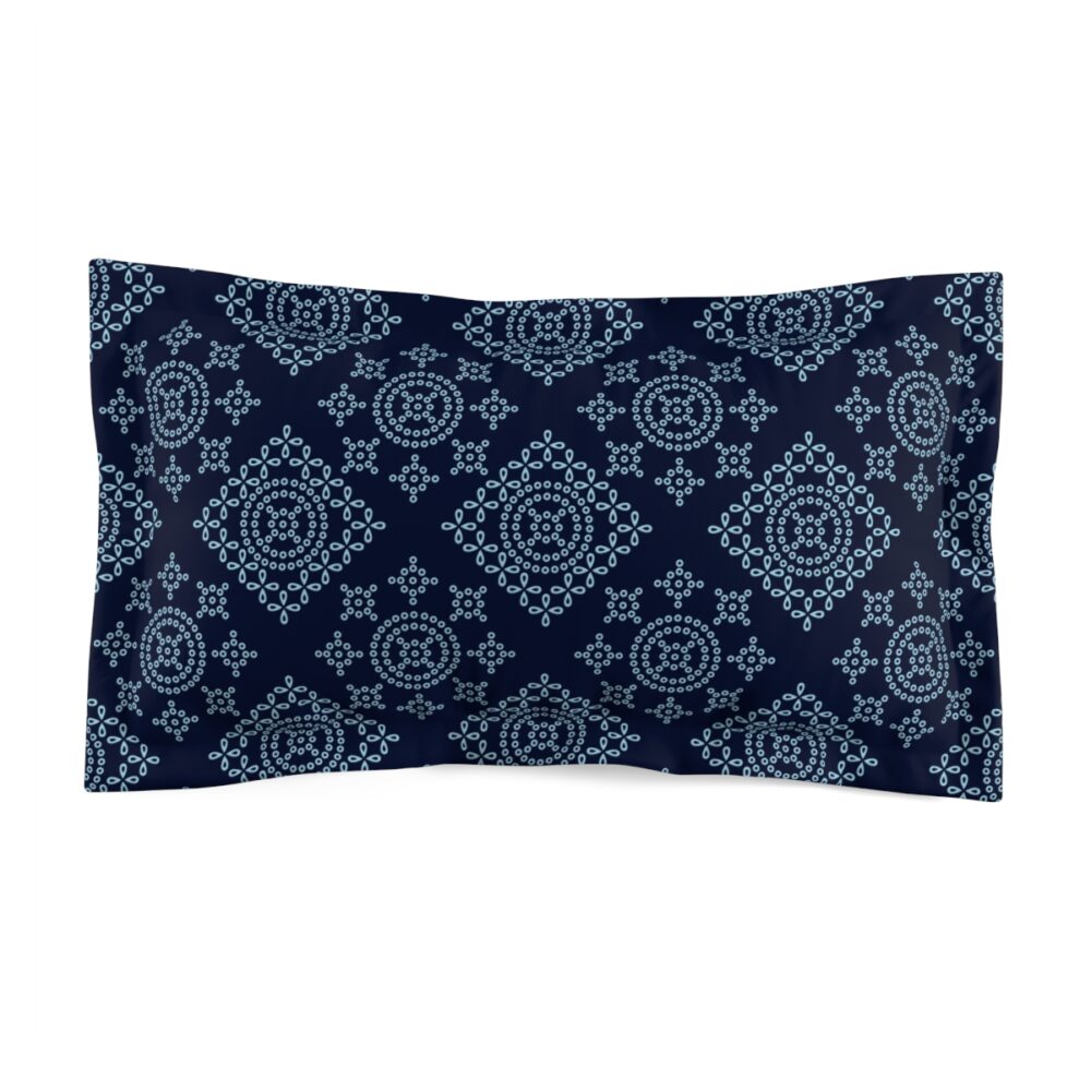 Navy Blue Bandana Print Pillow Shams