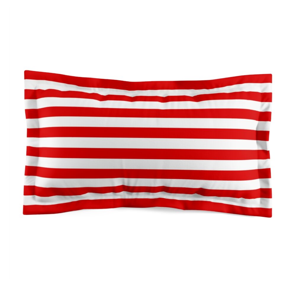 Red Striped King Pillow Shams