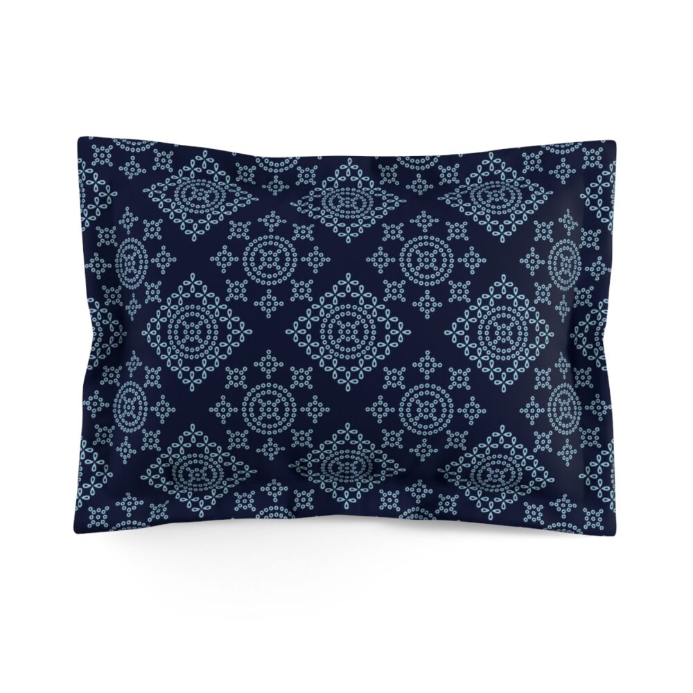 Navy Blue Bandana Pattern Pillow Shams