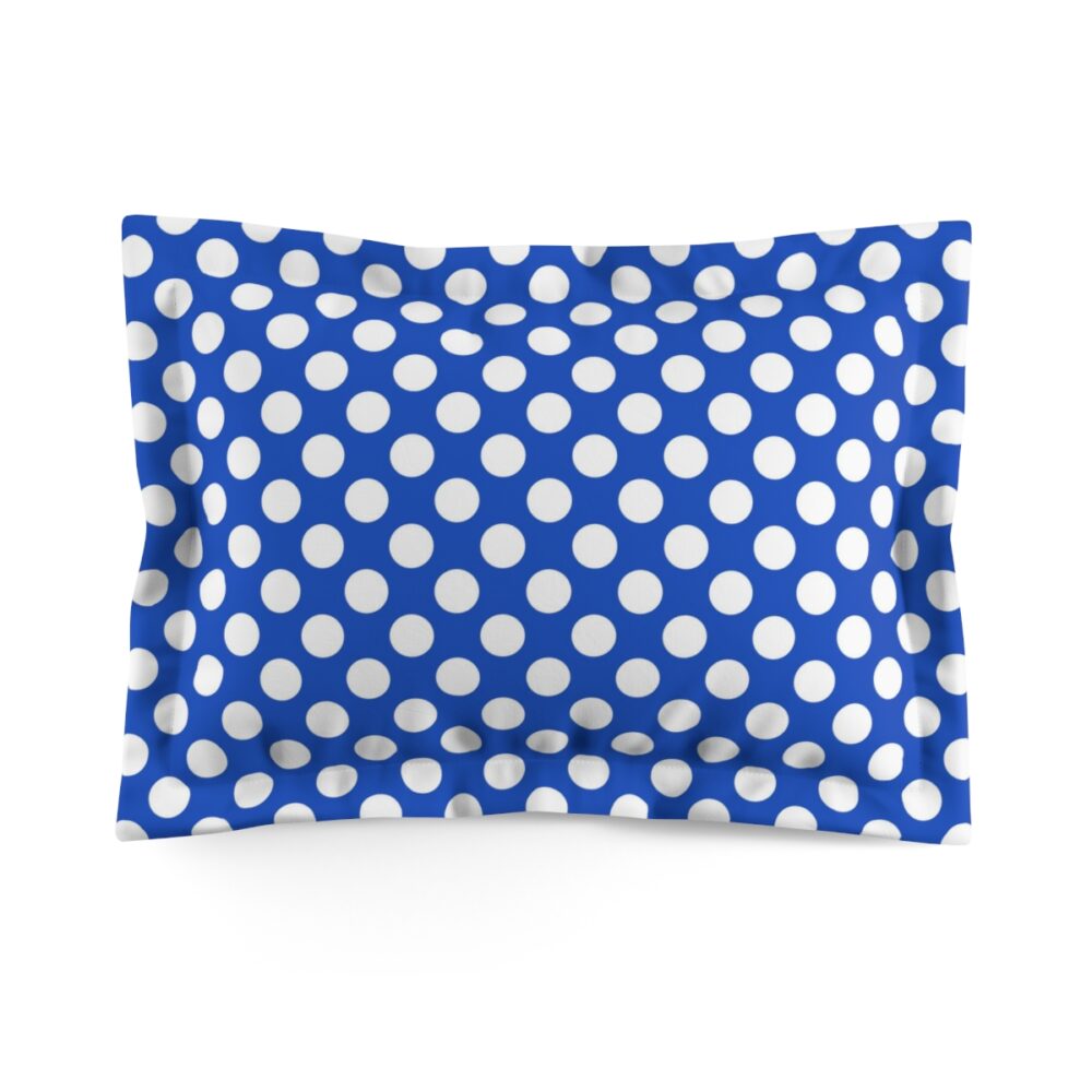 Blue & White Polka Dot Pillow Case