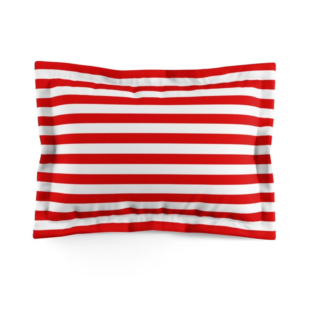 Red Striped Pillow Shams