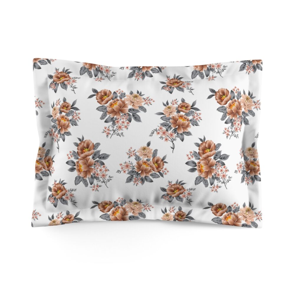 Brown Floral Pillow case