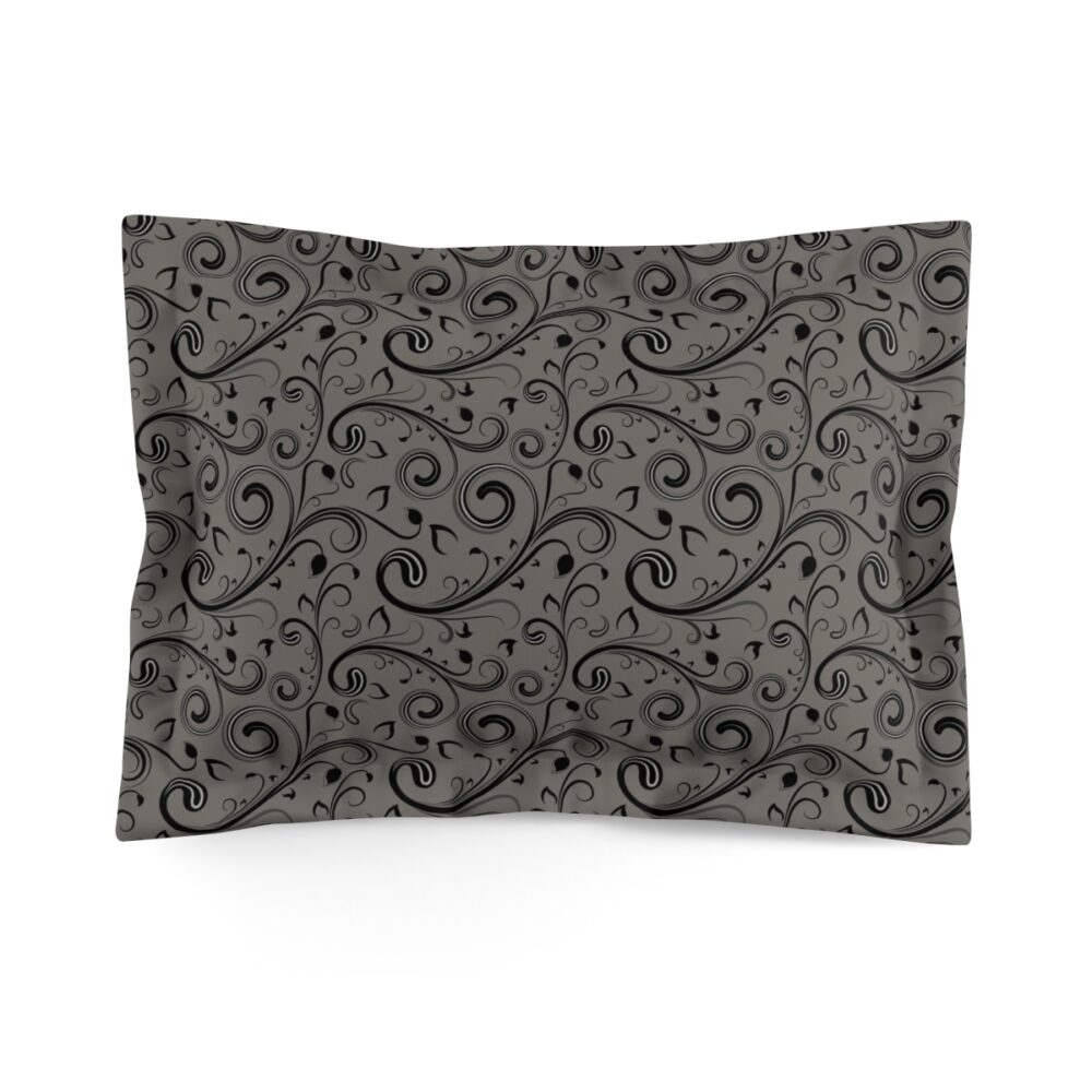 Black Floral Pillow Case