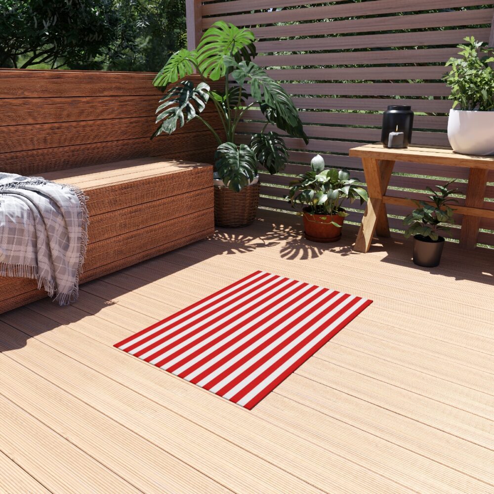 Red & White Striped Rugs