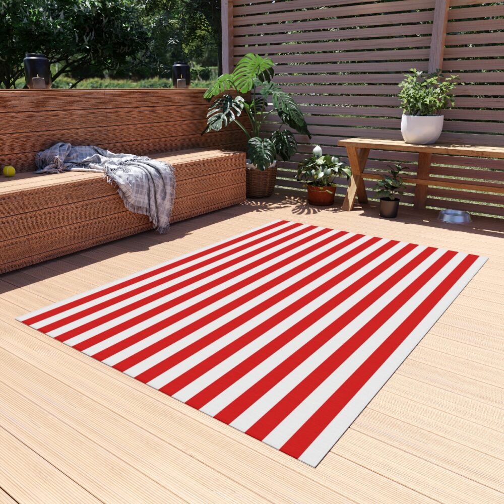 Red & White Striped Rugs