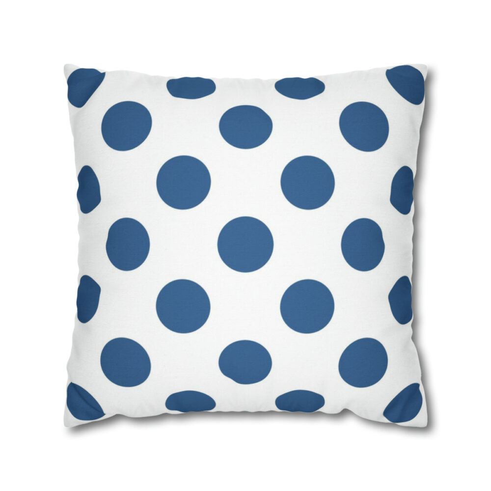 Blue and White Polka Dots Pillow