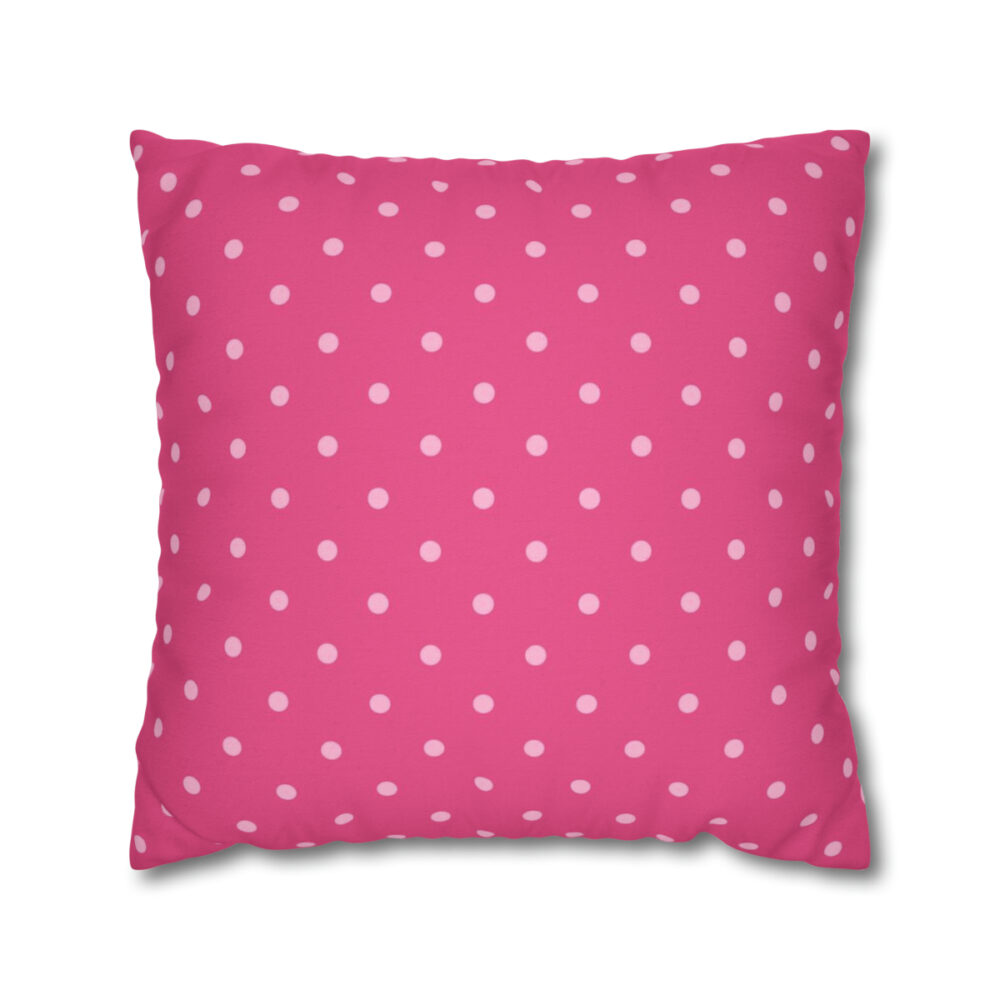 Pink Polka Dots Throw Pillow Covers