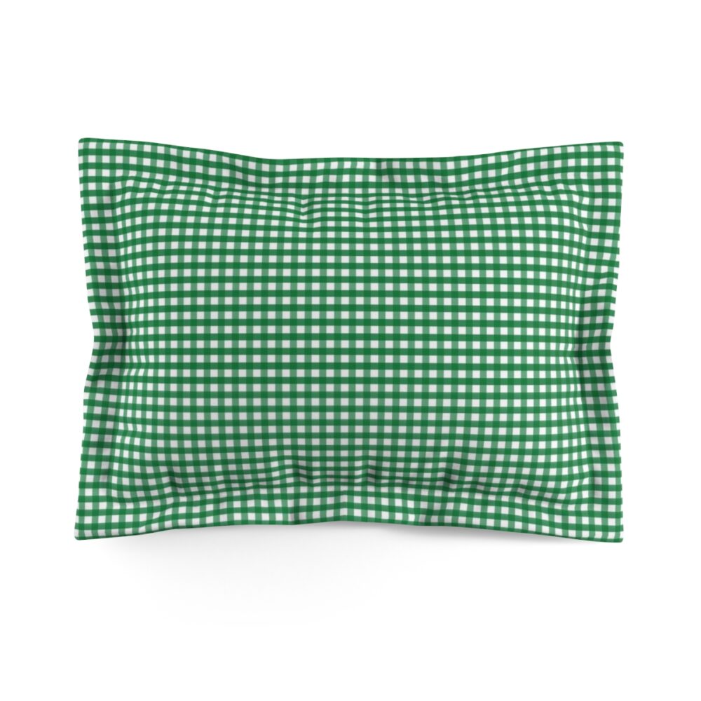 Dark Green Gingham Plaid Pillow Covers