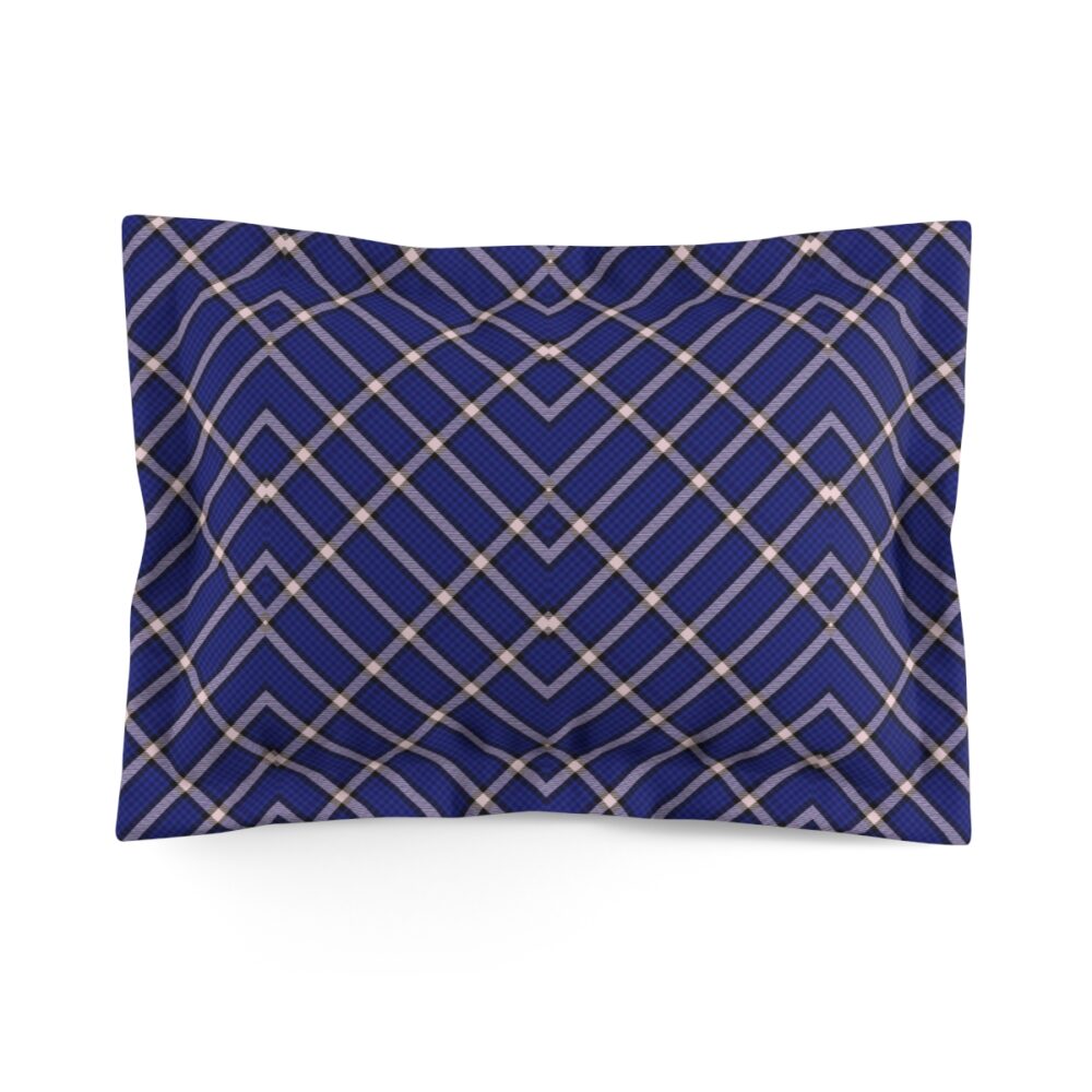 Navy Blue Tartan Plaid Pillow Shams