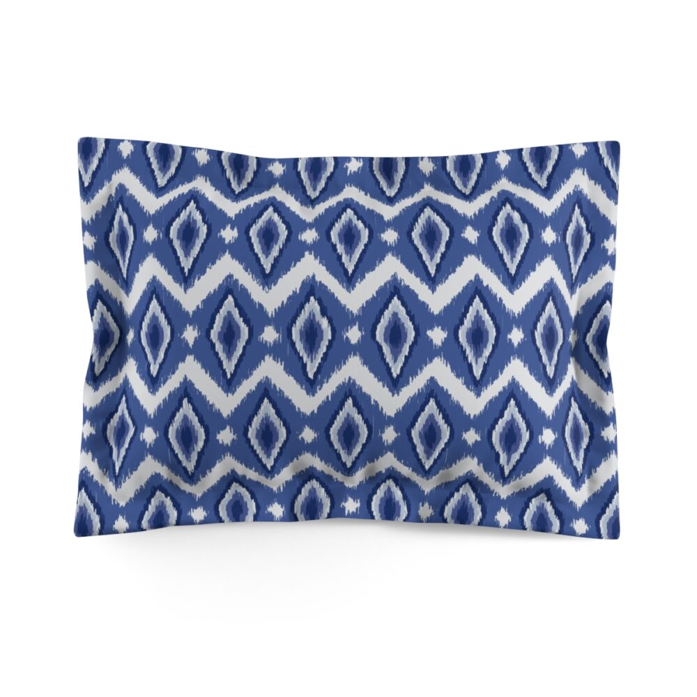 Blue and White Ikat Pillow Shams