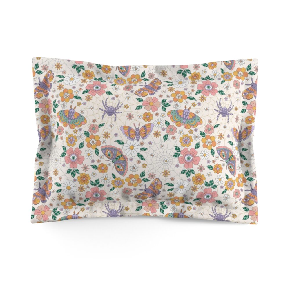 Beige Floral Pillow Shams