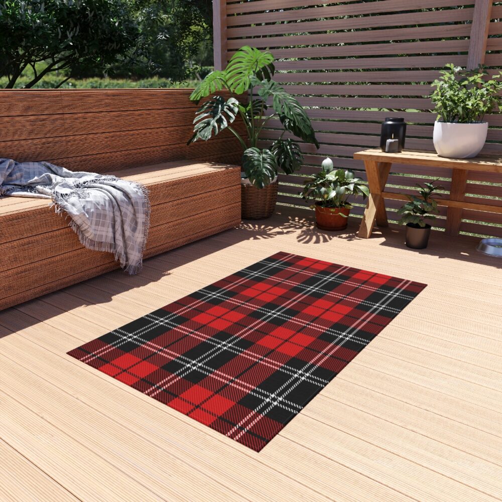 Red and Black Christmas Plaid Rugs