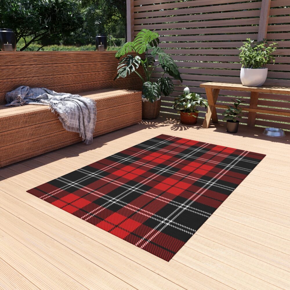 Red and Black Christmas Plaid Rugs