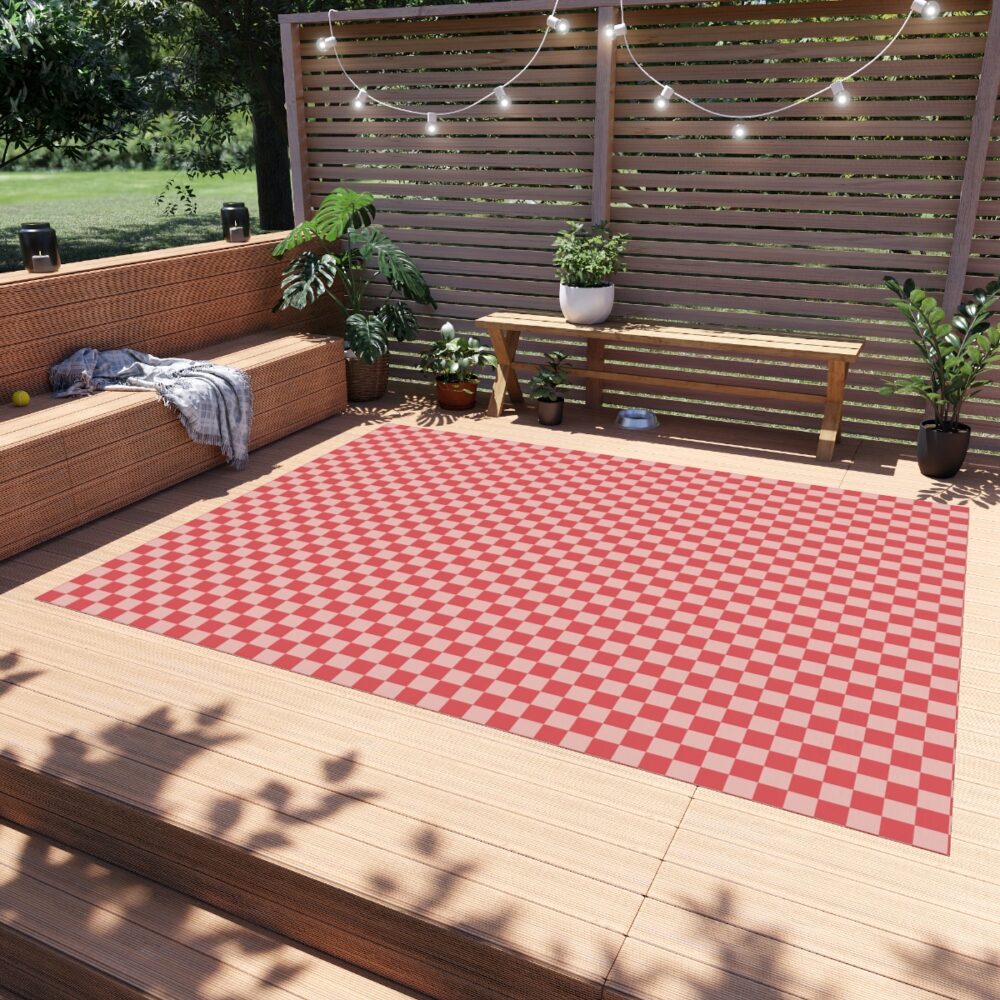 Chessboard Print Indoor Outdoor Rugs