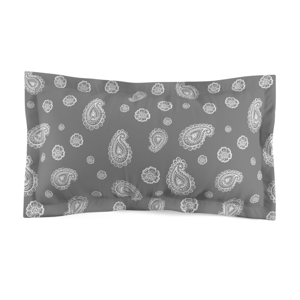 Grey Paisley King Pillow Shams