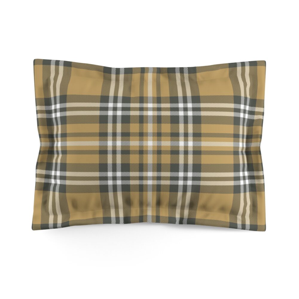 Gold Plaid Pillow Shams