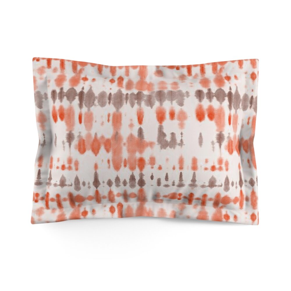 Orange Striped Batik Design Pillow Shams