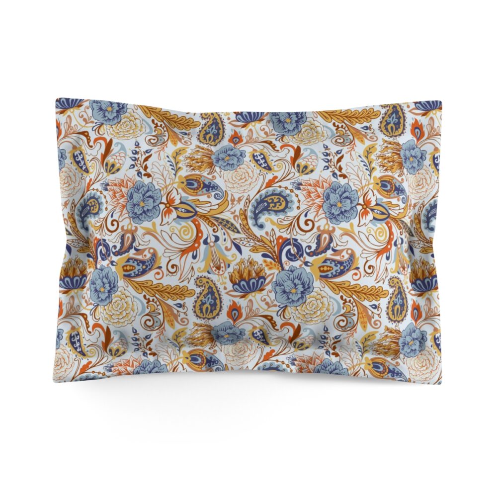 Blue & Gold Paisley Pillow Shams