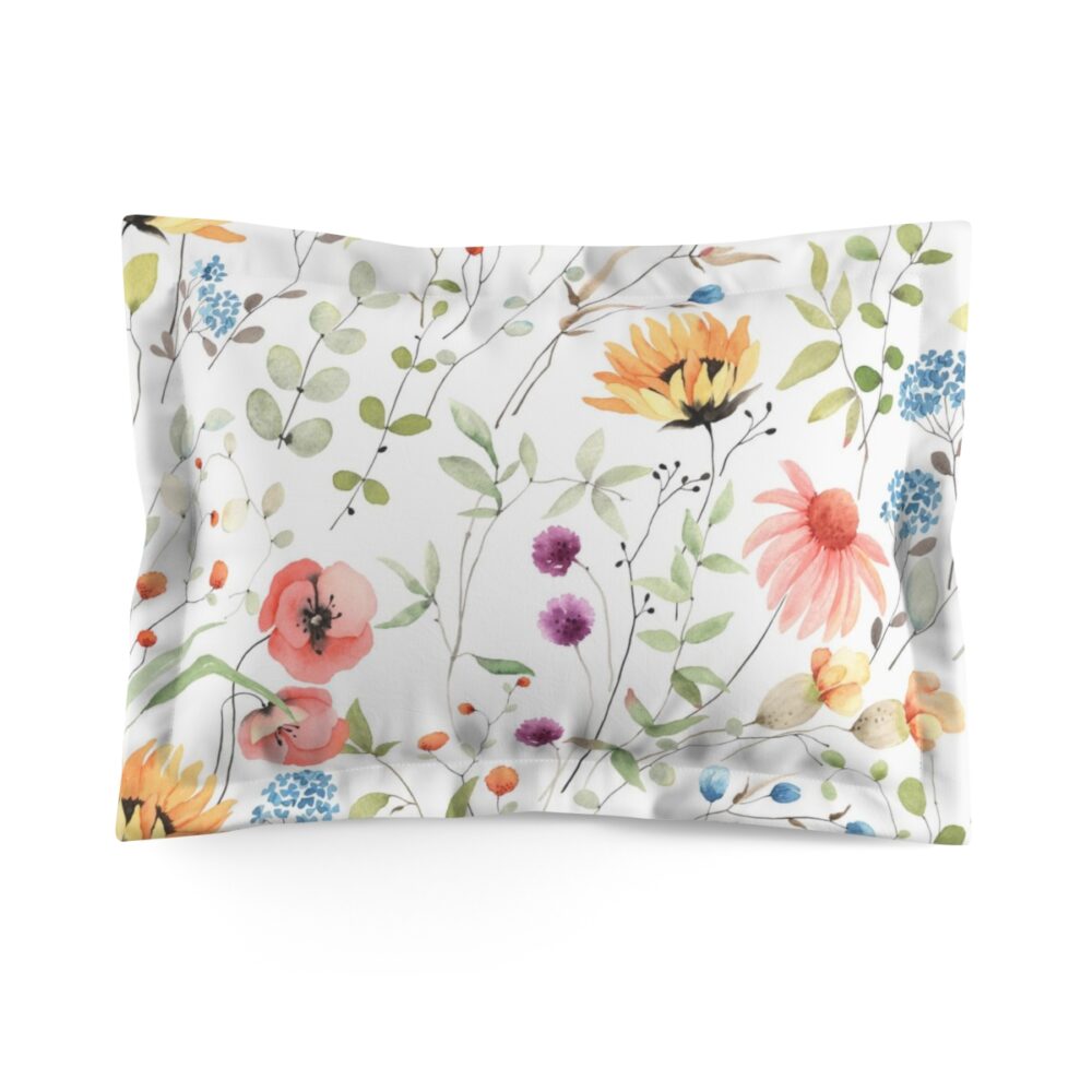 White Floral Pillow Shams