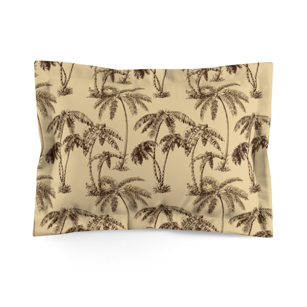 Beige Palm Tree Pillow Shams