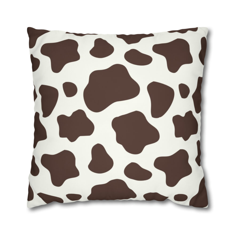 Brown and White Cow Print Euro Sham