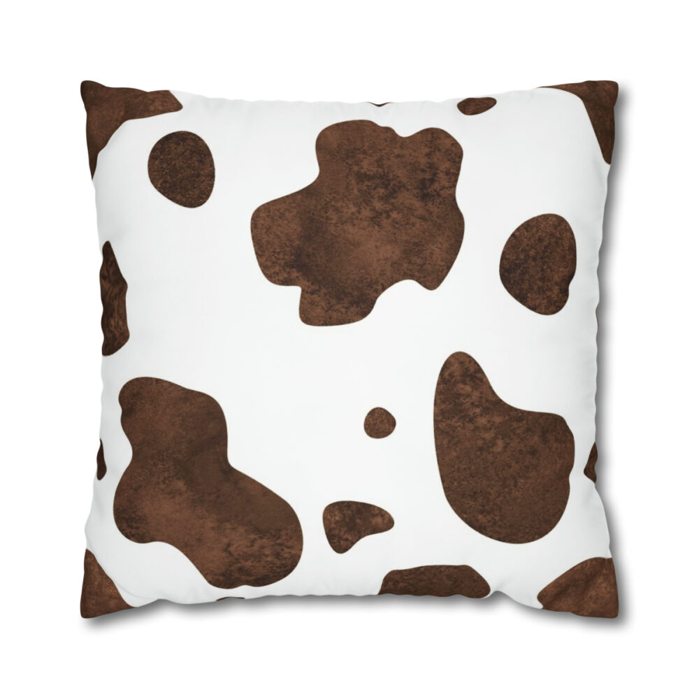 Brown Cow Print Euro Shams