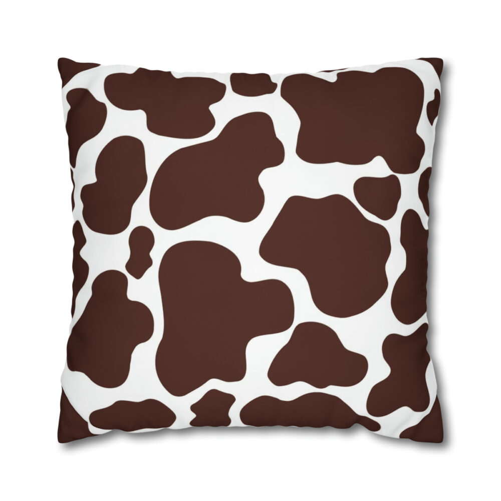 Brown Cow Print Euro Shams