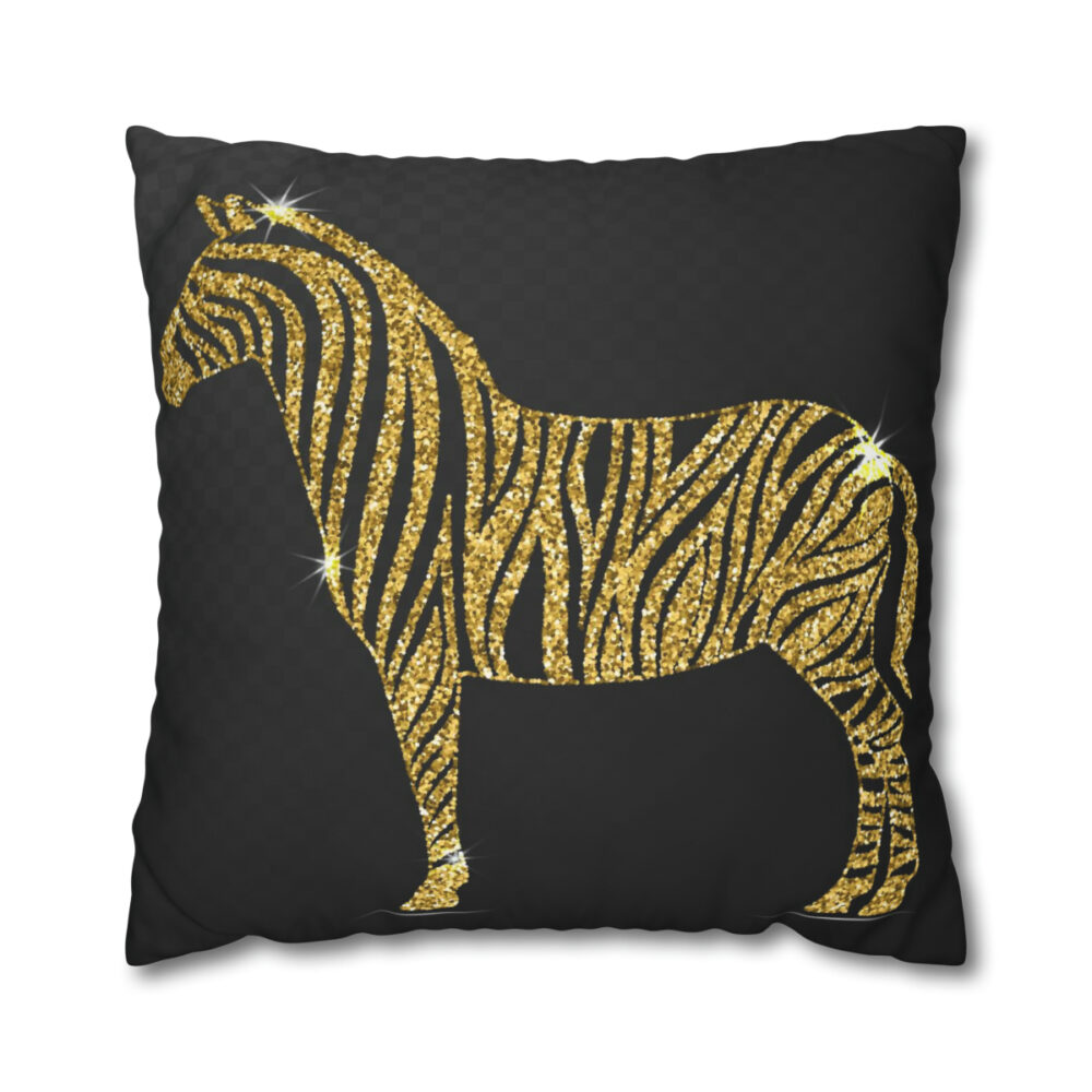 Gold Zebra Print Pillow Covers