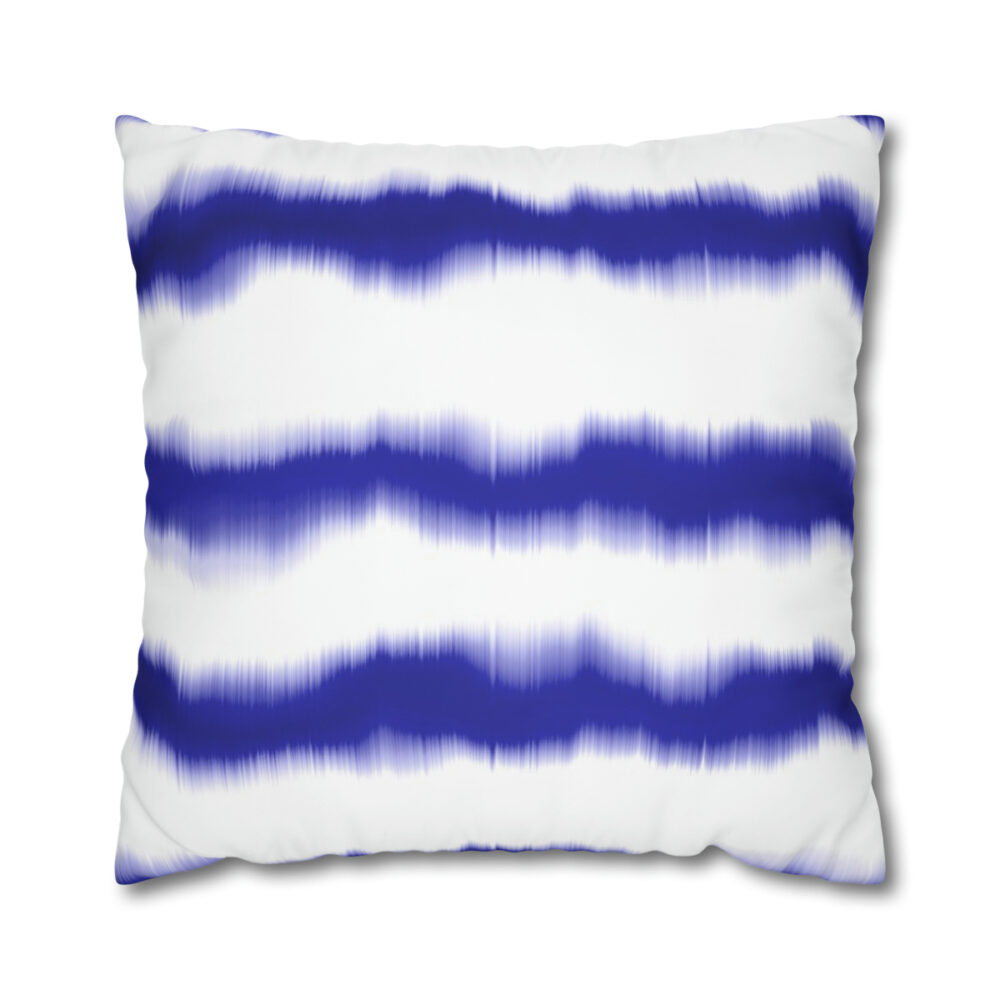 Watercolor Wave Striped Pillow