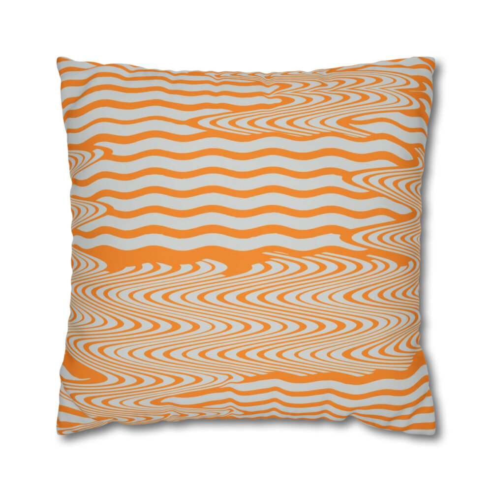 Orange Striped Euro Shams