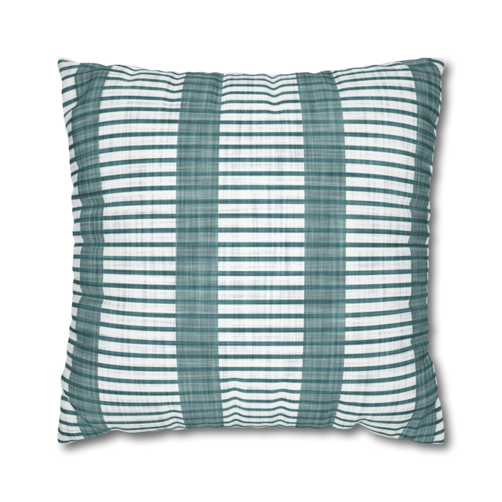 Sea Green Striped Pillow