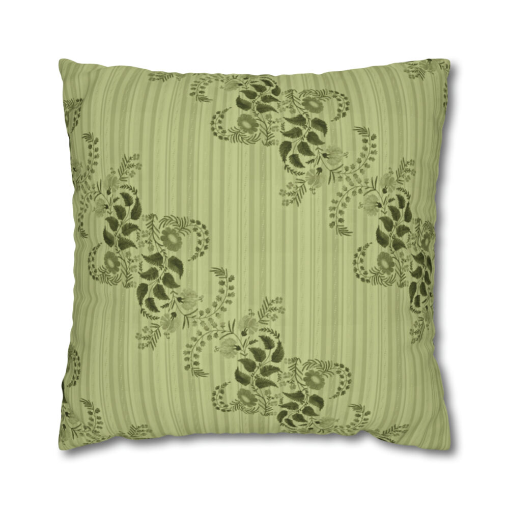 Green Flowers Euro Shams