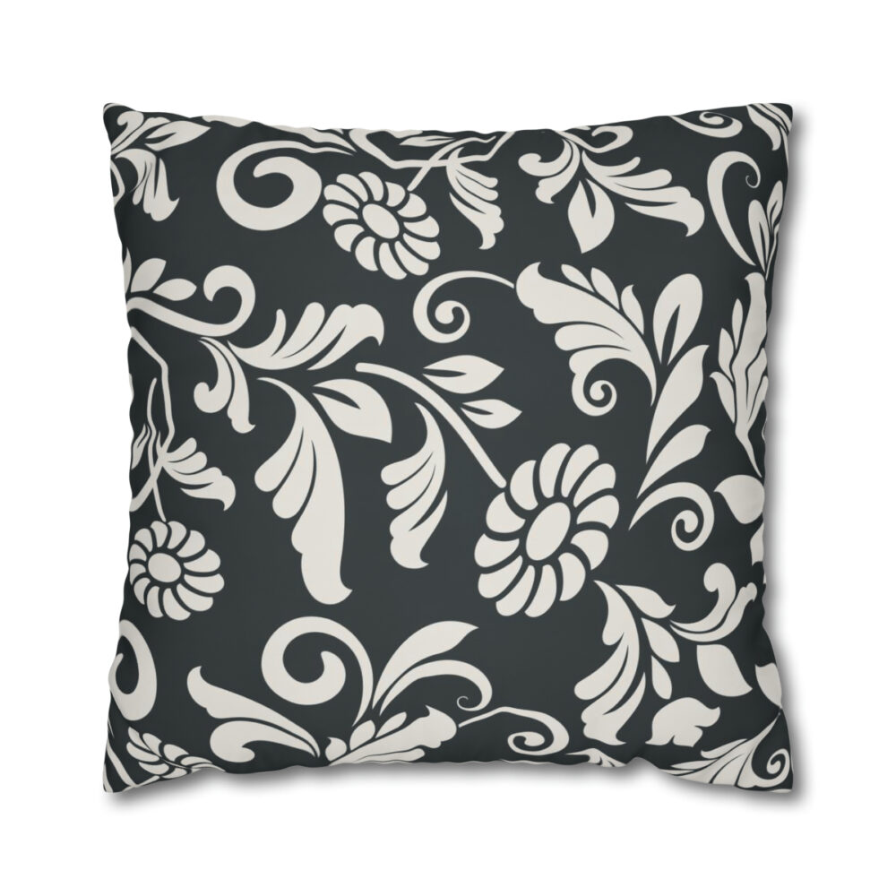 Black & White Flower Euro Shams