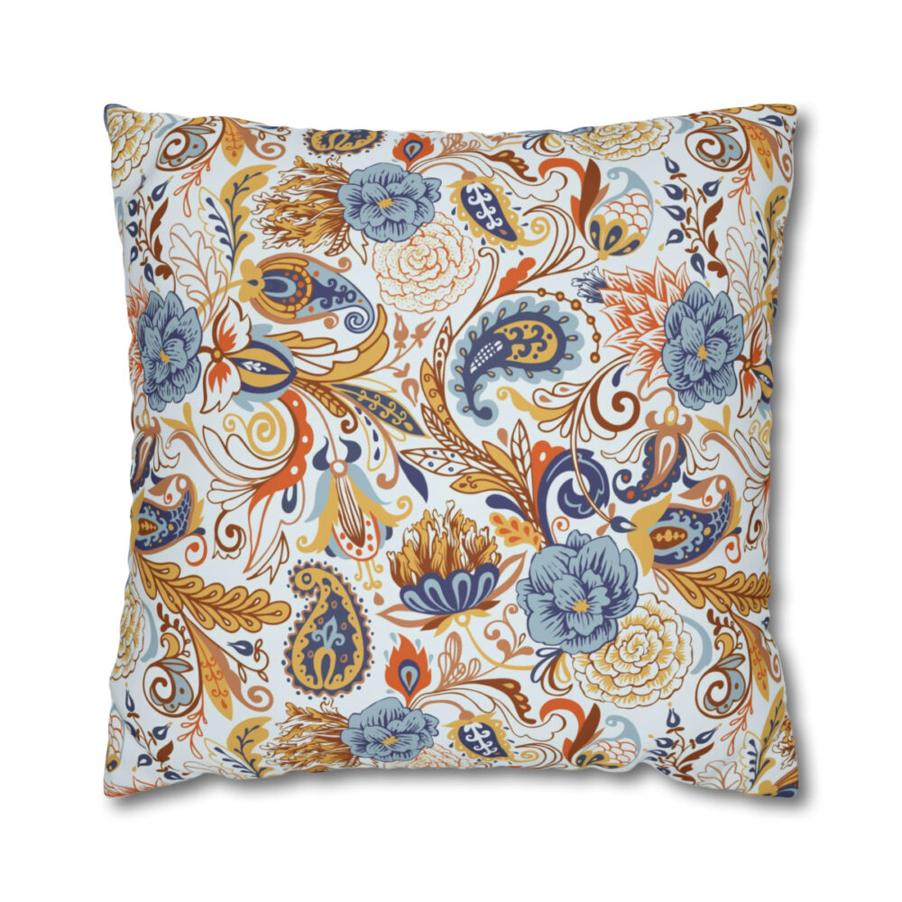 Orange Paisley Euro Shams