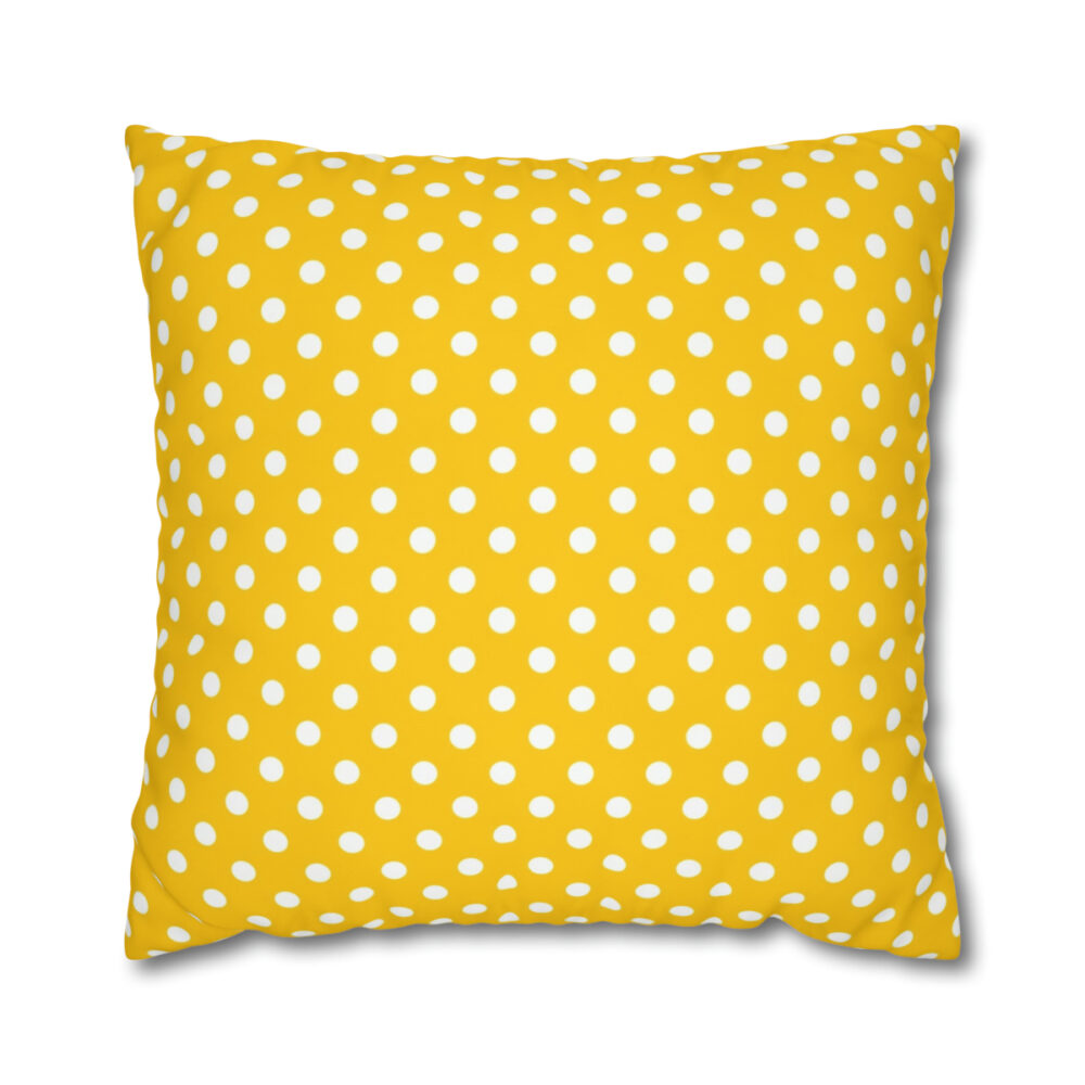 Yellow Polka Dot Euro Shams