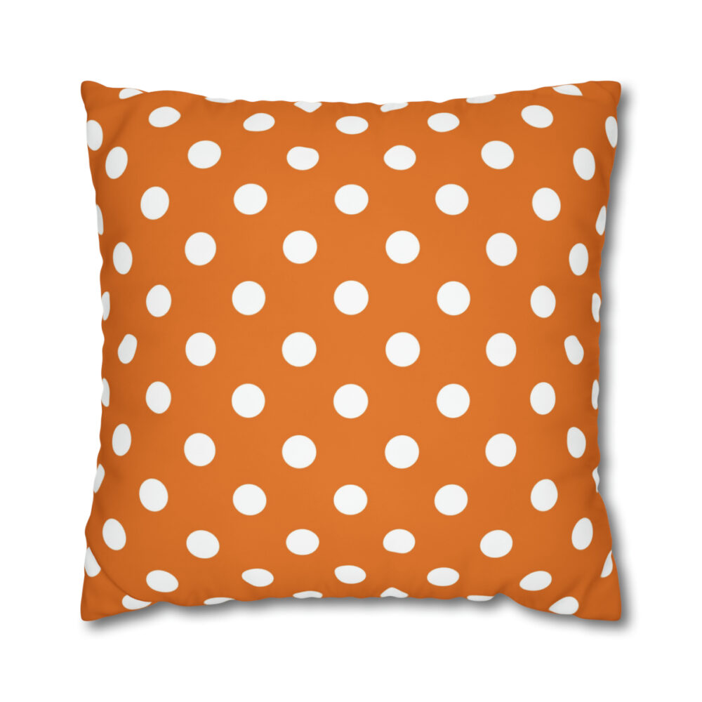 Polka Dot on Orange Euro Shams