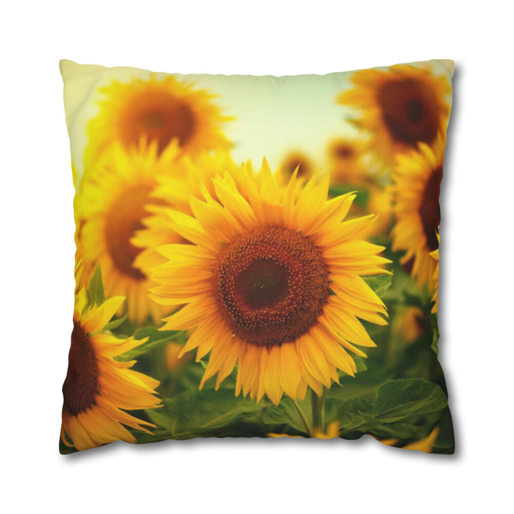 Yellow Sunflower Euro Shams