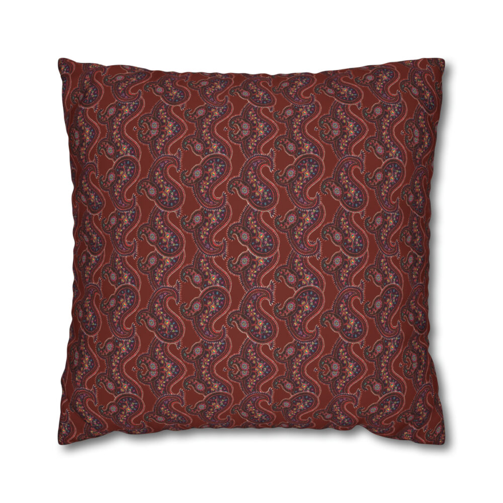 Burgundy Paisley Pillow Shams