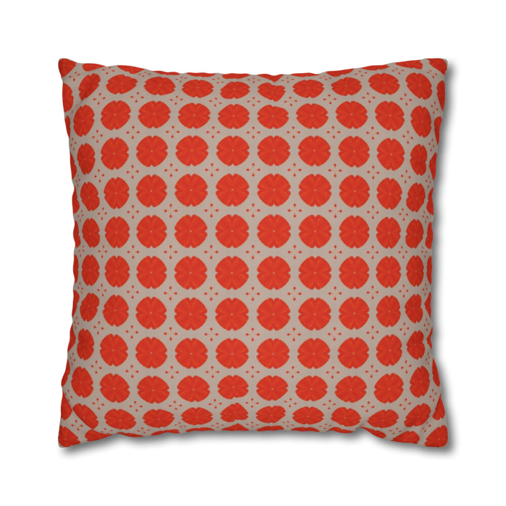 Red Geometric Euro Shams