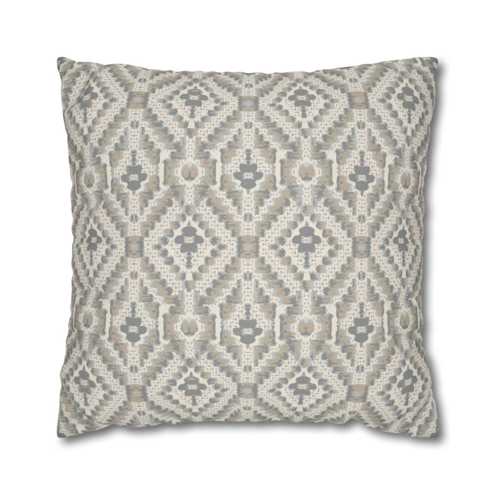 Grey Geometric Euro Shams