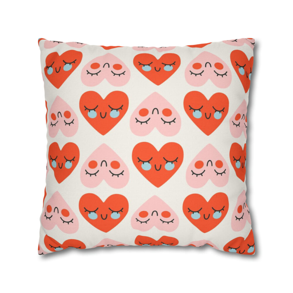 Pink Heart Throw Pillow Covers