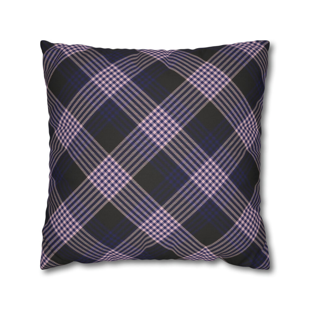 Navy Plaid Pillow Covers