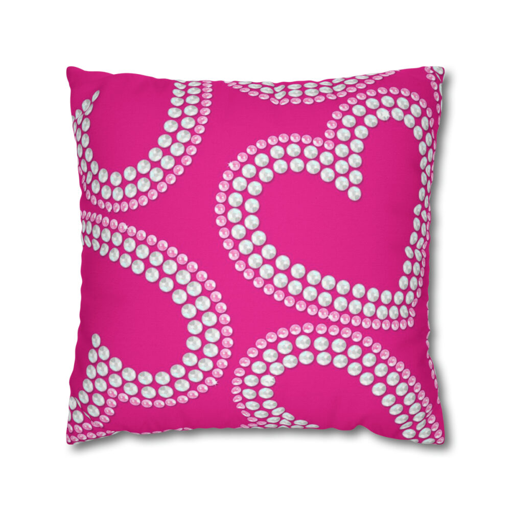 Pink Heart Pillow Covers