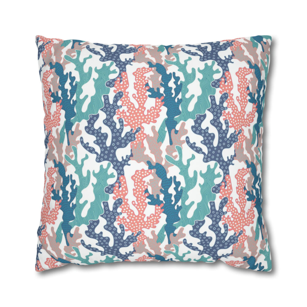 Colorful Coral Euro Pillow Shams