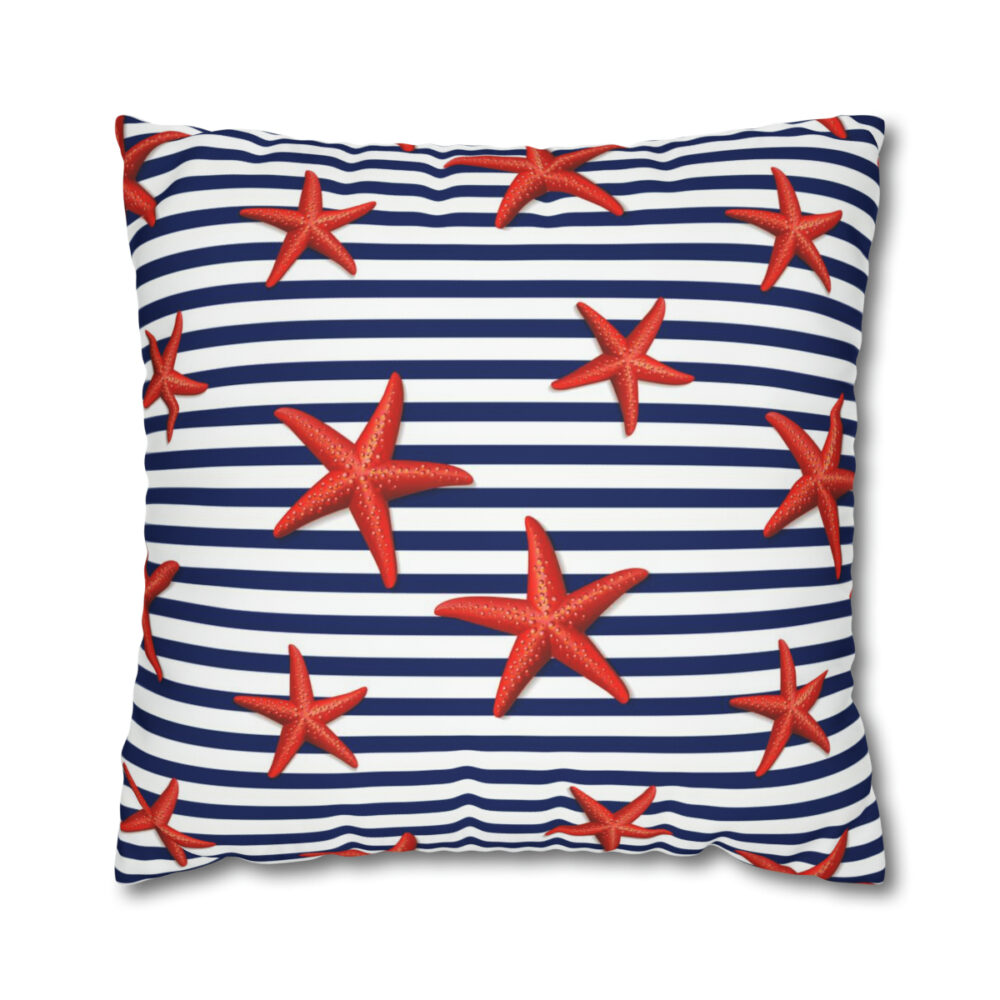 Red Starfish Euro Pillow Shams