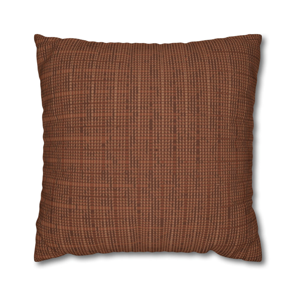 Brown Woven Textured Euro Shams